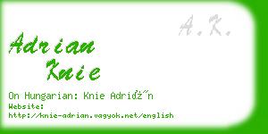 adrian knie business card